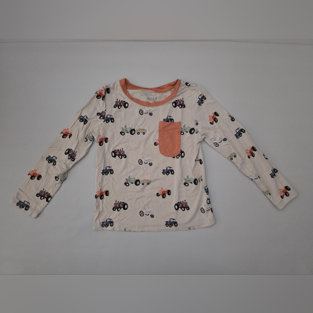 NWOT Kyte Baby Long Sleeve Toddler Crew Neck Tee in Tractor Size 4T